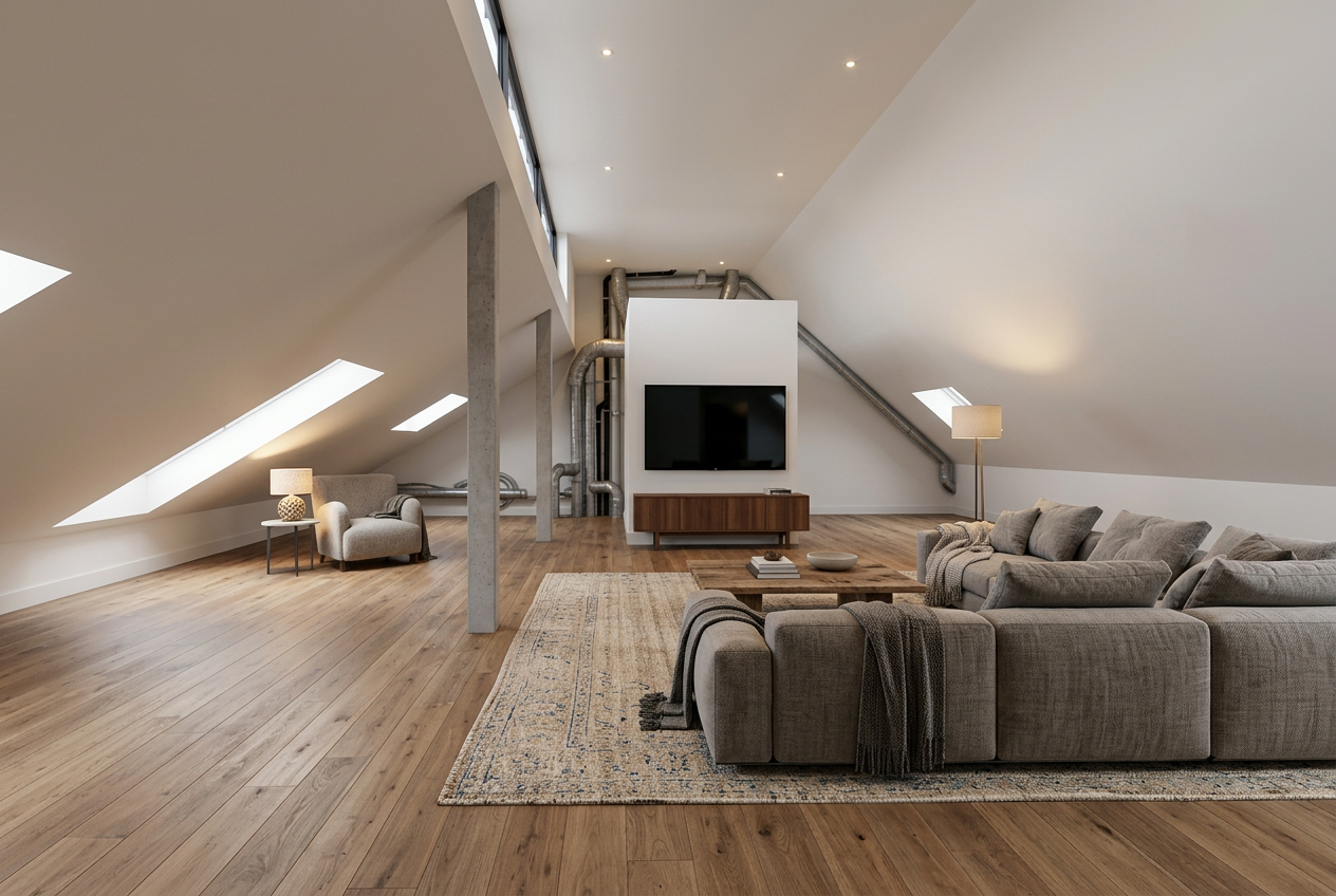 Familie & entertainment — Conceptvisualisatie – de ruimte wordt casco opgeleverd