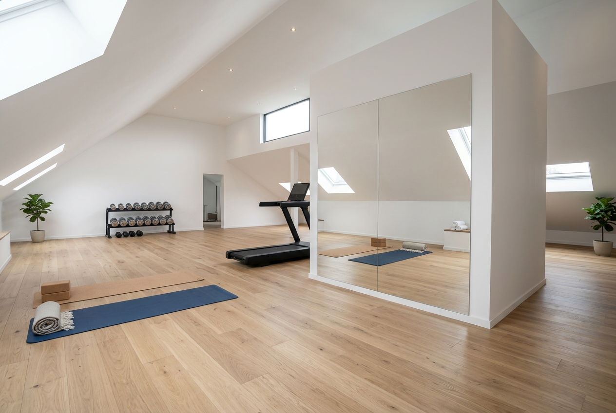 Fitness & wellness — Conceptvisualisatie – de ruimte wordt casco opgeleverd