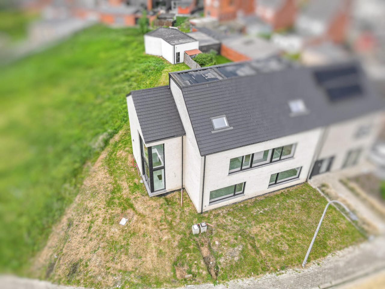 Luchtbeeld van de woning